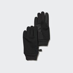 Детские перчатки heattech на термальной подкладке UNIQLO, черный