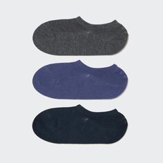 Невидимые носки (3 пары) UNIQLO, темно-серый