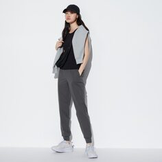 Брюки-джоггеры Ultra Stretch Airism (длиннее 71–73 см) UNIQLO, серый