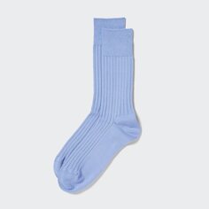 Хлопковые носки supima в ребрику UNIQLO, синий