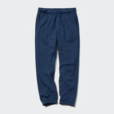 Спортивные брюки heattech на плюшовой подкладке UNIQLO, синий