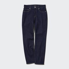 Прямые джинсы узкого кроя по щиколотку UNIQLO, темно-синий