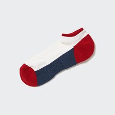Короткие носки (цветной блок) UNIQLO, белый