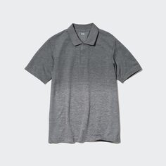 Рубашка-поло с коротким рукавом DRY-EX (Градация) UNIQLO, серый