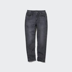Мягкие джинсы из ультраэластичного денима KIDS (на молнии) UNIQLO, темно-серый