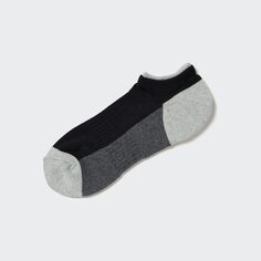 Короткие носки (цветной блок) UNIQLO, черный