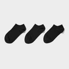 Короткие носки 3 пары UNIQLO, черный