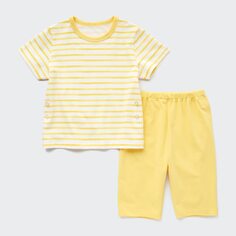 Сухая пижама с короткими рукавами UNIQLO, желтый