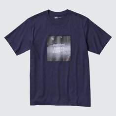 МИР ДЛЯ ВСЕХ (АЮМУ ХИРАНО) (футболка с коротким рукавом и рисунком) UNIQLO, темно-синий