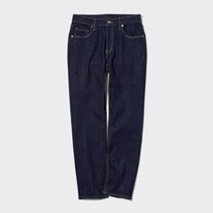 Узкие прямые джинсы стрейч UNIQLO, темно-синий