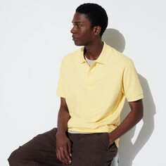 Рубашка-поло Dry Kanoko (с коротким рукавом) UNIQLO, желтый