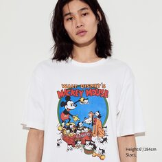 Коллекция винтажных постеров Disney UT (футболка с коротким рукавом и рисунком) UNIQLO, молочный
