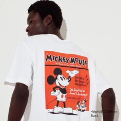 Коллекция винтажных постеров Disney UT (футболка с коротким рукавом и рисунком) UNIQLO, молочный