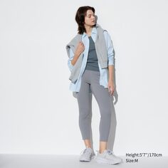 Укороченные леггинсы ультра-эластичности UNIQLO, серый