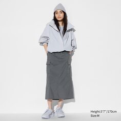 Легкая юбка-карго UNIQLO, серый