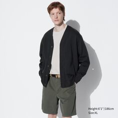 Кардиган с длинными рукавами UNIQLO, черный