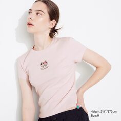 Disney Collection UT (мини-футболка с коротким рукавом и рисунком) — Микки и Минни UNIQLO, розовый