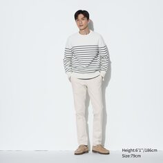 Брюки-чиносы узкого кроя UNIQLO, естественный