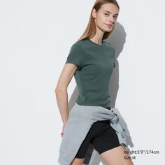 Мини-футболка с коротким рукавом UNIQLO, темно-зеленый