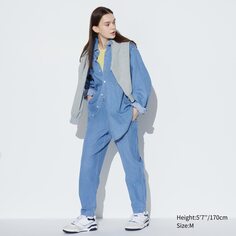 Джинсовые брюки-галифе из джерси UNIQLO, синий