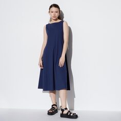 Платье ультра стрейч AIRism (без рукавов, короткая длина, 105-116см) UNIQLO, темно-синий