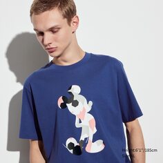 Mickey Stands UT (футболка с коротким рукавом и рисунком) UNIQLO, синий