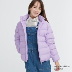 Моющаяся парка KIDS PUFFTECH UNIQLO, фиолетовый