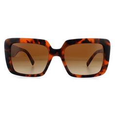Квадратные коричневые солнцезащитные очки Havana с градиентом Versace, коричневый