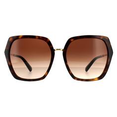 Квадратные коричневые солнцезащитные очки Havana с градиентом Valentino, коричневый