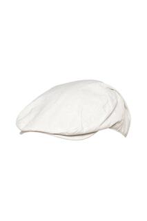 Дышащая льняная плоская шапка на лето Sock Snob, белый