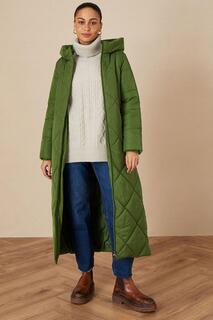 Стеганое пальто &apos;Polly&apos; Monsoon, зеленый