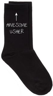 Черные носки из телячьей кожи Awesome Usher 60 SECOND MAKEOVER, черный