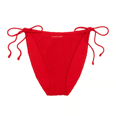 Плавки бикини Victoria&apos;s Secret Swim Mix &amp; Match Side-Tie Cheeky Fishnet, красный