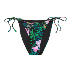 Плавки бикини Victoria&apos;s Secret Swim Mix &amp; Match Side-Tie Cheeky Smooth, черный тропический