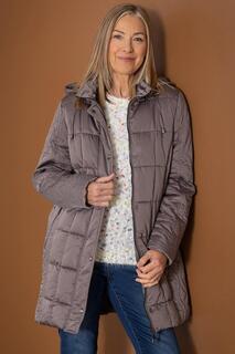 Стеганое пальто с капюшоном Anna Rose, цвет metallics