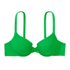 Топ бикини Victoria&apos;s Secret Swim Mix &amp; Match Icon Push-Up Fishnet, зеленый