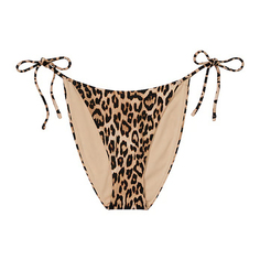 Плавки бикини Victoria&apos;s Secret Swim Mix &amp; Match Side-Tie Cheeky Smooth, леопардовый