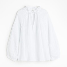 Блузка H&amp;M Muslin Pullover, белый H&M