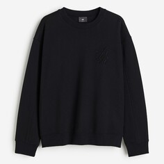 Свитшот H&amp;M Relaxed Fit Appliquéd, черный H&M