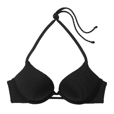 Топ бикини Victoria&apos;s Secret Swim Mix &amp; Match Bombshell Push-Up Fishnet, черный