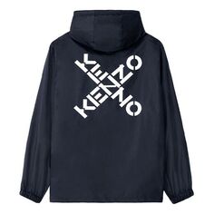 Куртка KENZO Men&apos;s Large X Logo Rain Jacket Black, черный