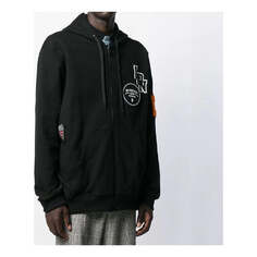 Куртка Burberry Men&apos;s Alphabet Hooded Zip Cardigan Jacket Black, черный