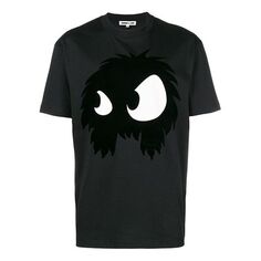 Футболка Alexander McQueen Small Monster Eye Printing Cotton Short Sleeve T-shirt &apos;Black&apos;, черный