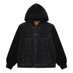 Куртка Levis Hooded Casual Jacket Men&apos;s Black/Grey, серый