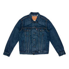 Куртка Men&apos;s Levis Loose Casual Denim Jacket Dark Blue, синий