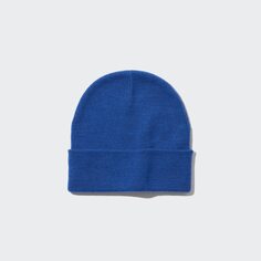 Вязаная шапка из теплотехнического материала UNIQLO, синий