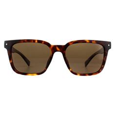 Квадратные поляризованные солнцезащитные очки из темной гаванской бронзы Polaroid, коричневый