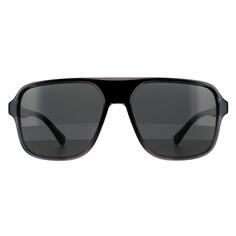 Квадратные прозрачные серо-черные темно-серые солнцезащитные очки Dolce &amp; Gabbana, черный