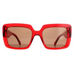 Квадратные прозрачные красные темно-коричневые солнцезащитные очки VE4384B Versace, красный