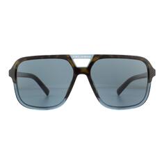 Квадратные прозрачные сине-коричневые солнцезащитные очки Havana с градиентом Dolce &amp; Gabbana, синий